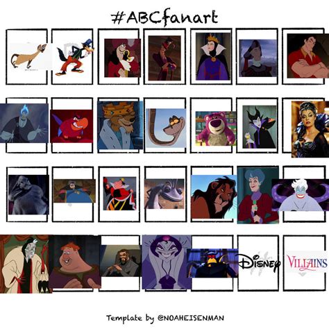 Disney Villains Alphabet by Darthzookeeper on DeviantArt