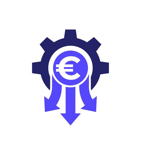 Cost Reduction Or Reducing Icon With Euro Vector Art At Vecteezy