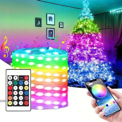 CYFORWE Lampki Choinkowe 100 LED SMART Bluetooth APP PILOT 10m