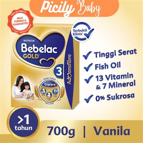 Jual Susu Bebelac Gold 3 Usia 1 5 Tahun Rasa Vanila 700 Gr Susu Formula