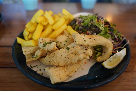 Squid Jig Aud22 Tommy Ruff Mordialloc Salt And Pepper Calamari Chips Salad A Photo On