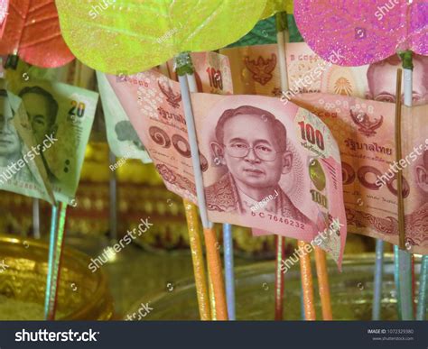 Group Thailand Banknotes 20 100baht Put Stock Photo 1072329380