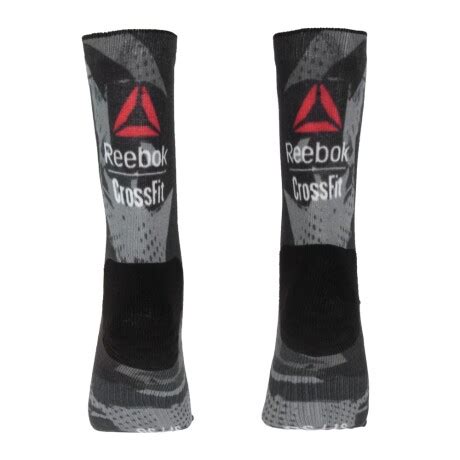 Medias Deportivas Hombre Reebok Crossfit Training Crew Sock Negro HTS