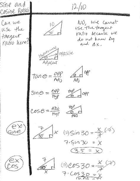 Right Angle Trigonometry Roosevelt Geometry