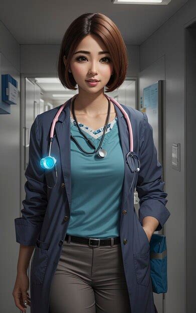 Premium AI Image A Beautiful Female Doctor