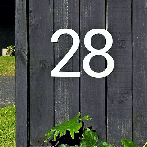 Designer Large House Numbers Nz Black White Gold Stainless