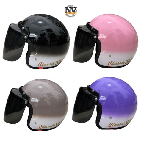 Jual HELM BOGO CLASSIC DEWASA RETRO VINTAGE HALF FACE PRIA WANITA HIJAB