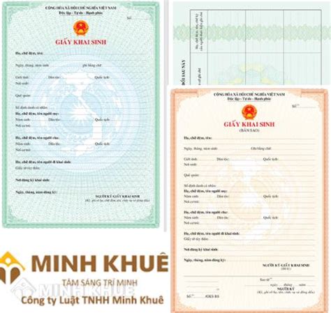 Mẫu giấy khai sinh bản chính và bản sao mới nhất