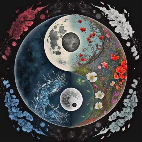 Diamond Painting Yin Yang Paysage Kit Complet Broderie Diamant Yin Yang