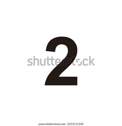 Number 2 Outline Geometric Symbol Simple Stock Vector (Royalty Free ...