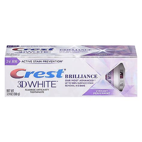 Crest 3D White Fluoride Anticavity Brilliance Vibrant Peppermint