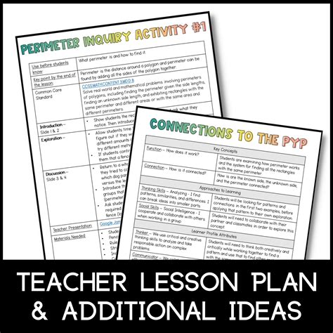 3rd Grade Perimeter Activities Inquiry Based Math Pyp Classful