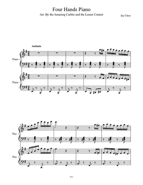 Four Hands Piano Sheet Music Download Free In Pdf Or Midi