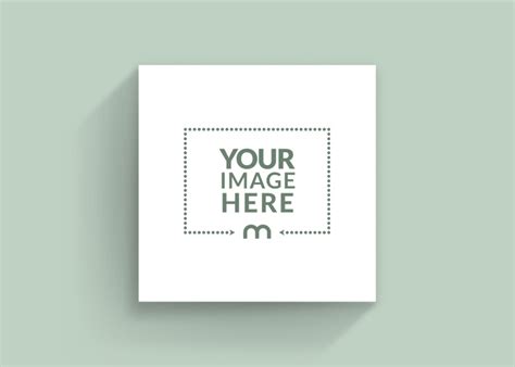 Landscape Poster Mockup Placed On Minimal Wall Mediamodifier