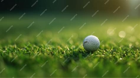 Premium Ai Image A Close Up Of A Golf Ball On A Green Grass Field Generative Ai