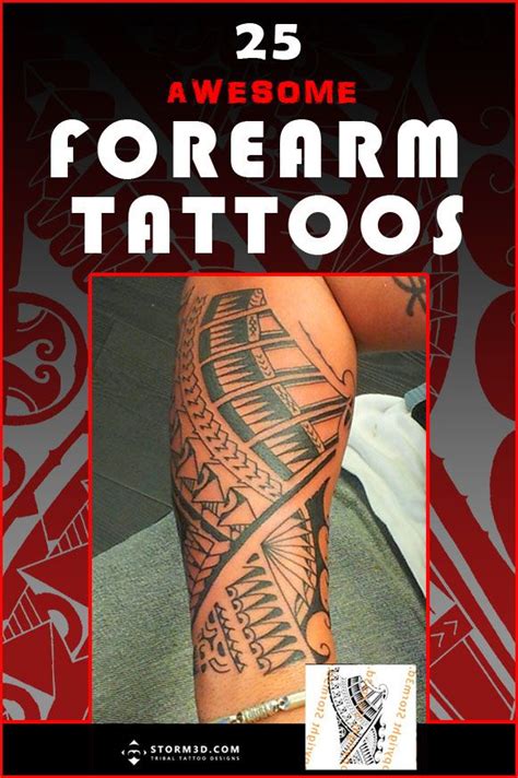 Large Samoan Forearm Tattoo For Sale Polynesian Forearm Tattoo