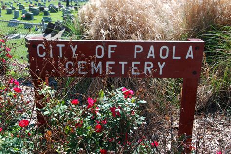 Paola Cemetery In Paola Kansas Find A Grave Cemetery