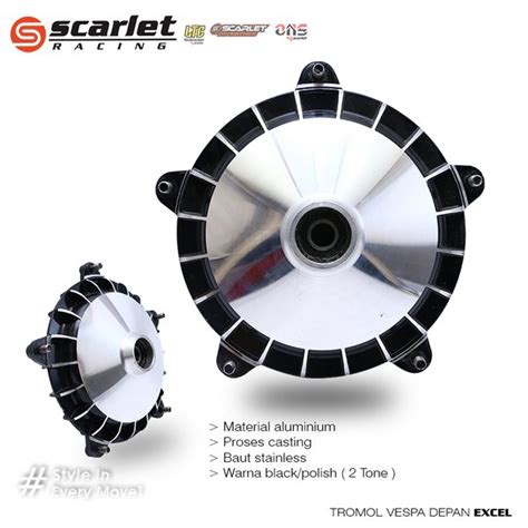 Jual Scarlet Racing Tromol Trombol Satuan Depan Atau Belakang Vespa