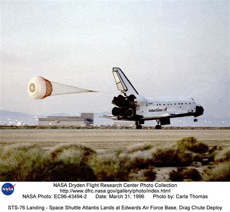 STS 76 EC96 43494 2 STS 76 Landing Space Shuttle Atlantis Lands At