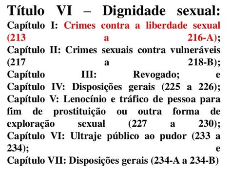 Aula 02 Direito Penal Iv Crimes Contra A Dignidade Sexual Capít…