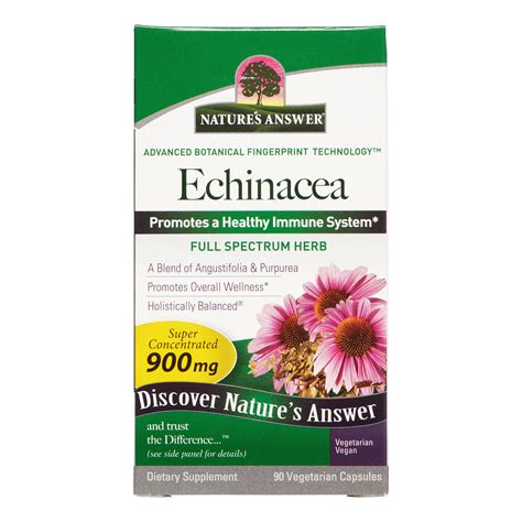 Natures Answer Echinacea Herb 900 Mg Immune Support Herbal Supplement