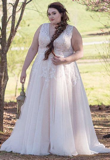 Sleeveless Plus Size Wedding Gowns DARIUS GOWNS Plus Size Wedding