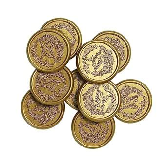 Amazon 50Pcs Retro Gold Wax Seal Stickers Self Adhesive Envelope