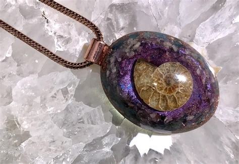 Orgonite Orgone Pendant Large Amethyst Blue Etsy Orgonite Pendant