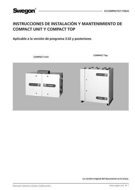 PDF INSTRUCCIONES DE INSTALACIÓN Y MANTENIMIENTO DE handling units