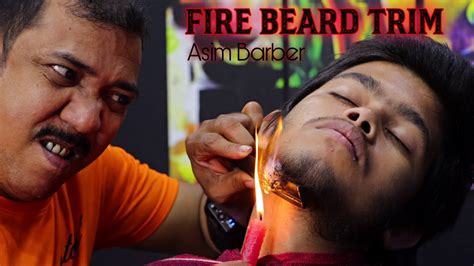 Asim Barber On Fire Beard Trim And Scratching Full Entertainment