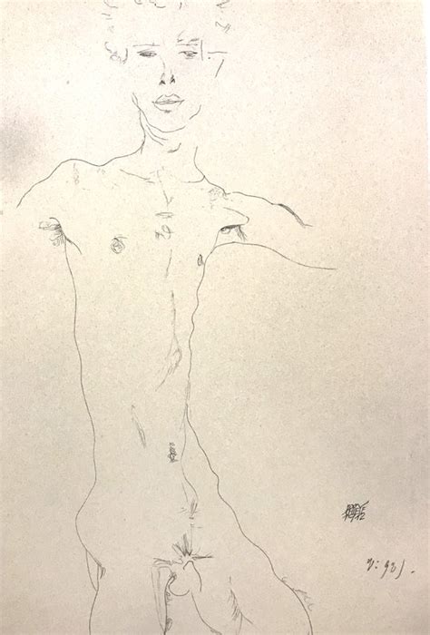 Egon Schiele Standing Male Nude For Sale Artspace