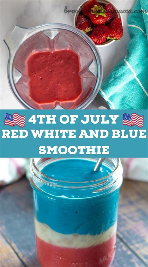 4th Of July Red White And Blue Smoothie Blue Smoothie Recipes Blue