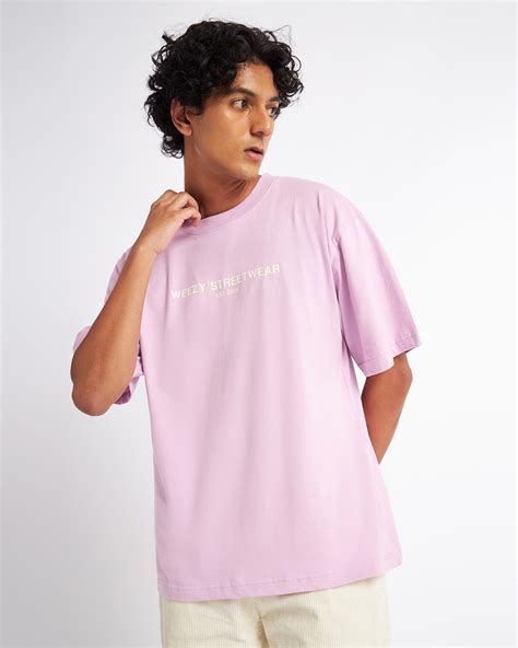 Buy Men S Lavender Typography Oversized T Shirt Online At Bewakoof