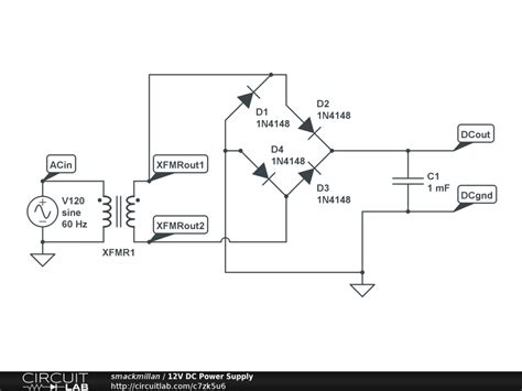 Schematic Diagram Of Power Supply 12v Wiring Draw