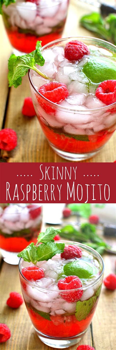 Skinny Raspberry Mojito Recipe Raspberry Mojito Low Calorie Cocktails Skinny Cocktails