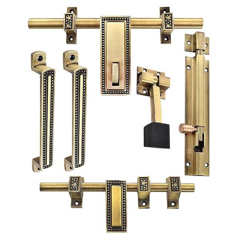 Klaxon Glorious Brown Antique Door Fittings Kit Accessories Set