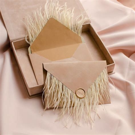 Velvet Envelopes With Feathers 5 Items Etsy Passport Invitations Diy