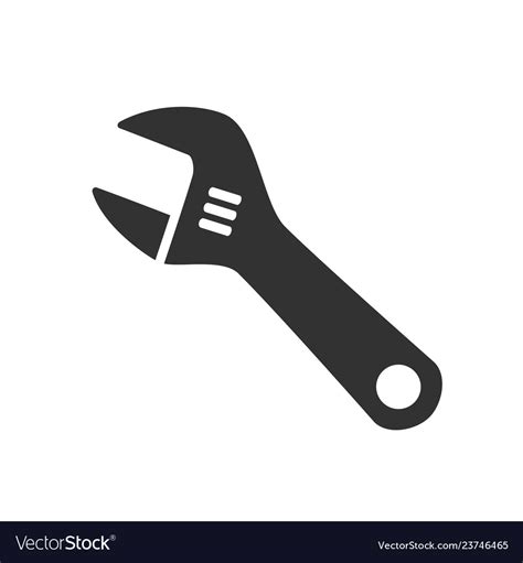 Adjustable Wrench Line Art Icons On A Transparent Vector Image