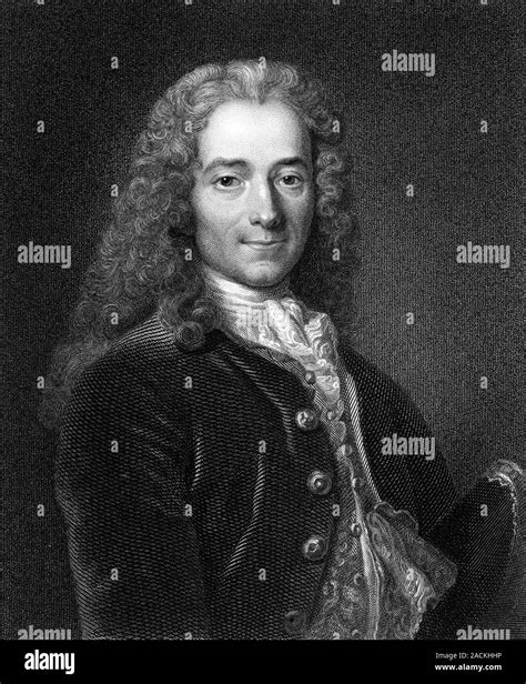 Voltaire 1694 1778 Historical Artwork Of The French Author And Poet