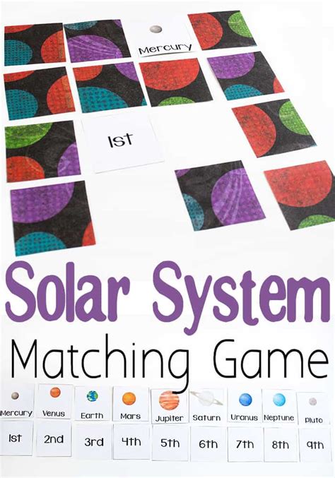 Free Printable Solar System Matching Game Life Over Cs