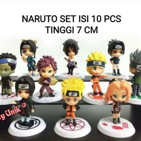 Jual Action Figure Topper Kue Naruto Shippuden Set Isi 10 Pcs Di Seller