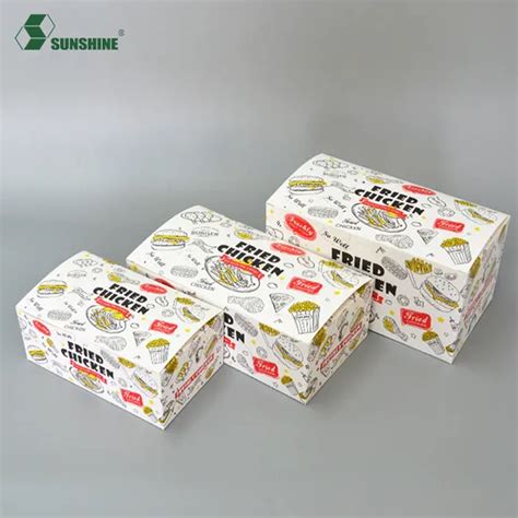 Disposable Take Away Packaging Fried Chicken Wings Fast Food Catering