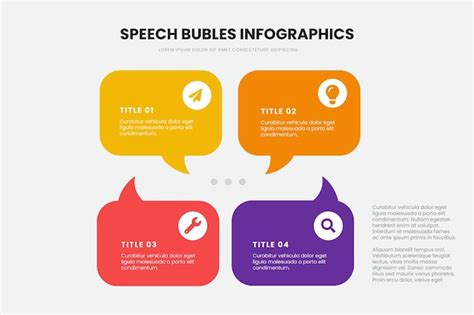 Premium Vector Flat Design Speech Bubbles Infographic Template