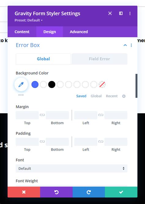 Gravity Form Styler Module Overview DiviFlash Docs