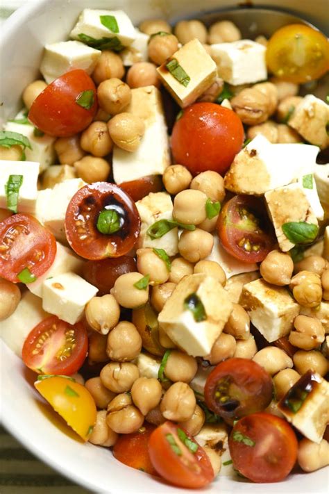 Caprese Salad With Chickpeas 5 Ingredients Mighty Mrs Super Easy Recipes