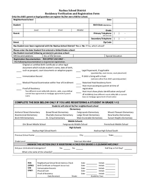 Fillable Online 1 12 Residency Verification Form 20 21 Fax Email Print Pdffiller