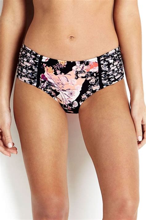 Swimwear Bayana Ocean Rose Ruched Side Retro Bikini Pant