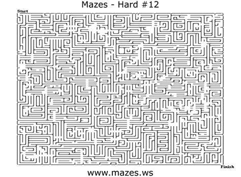 Hard Printable Mazes Printable Online