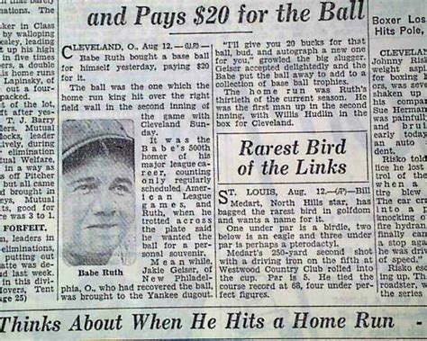 Babe Ruth Hits His 500th Home Run RareNewspapers