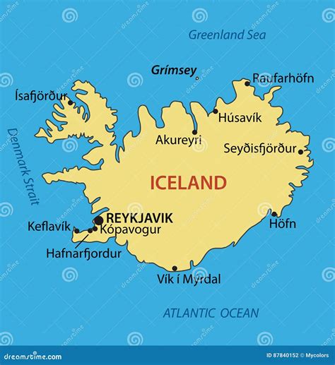 Islandia Mapa Del Vector Del Pa S Ilustraci N Del Vector